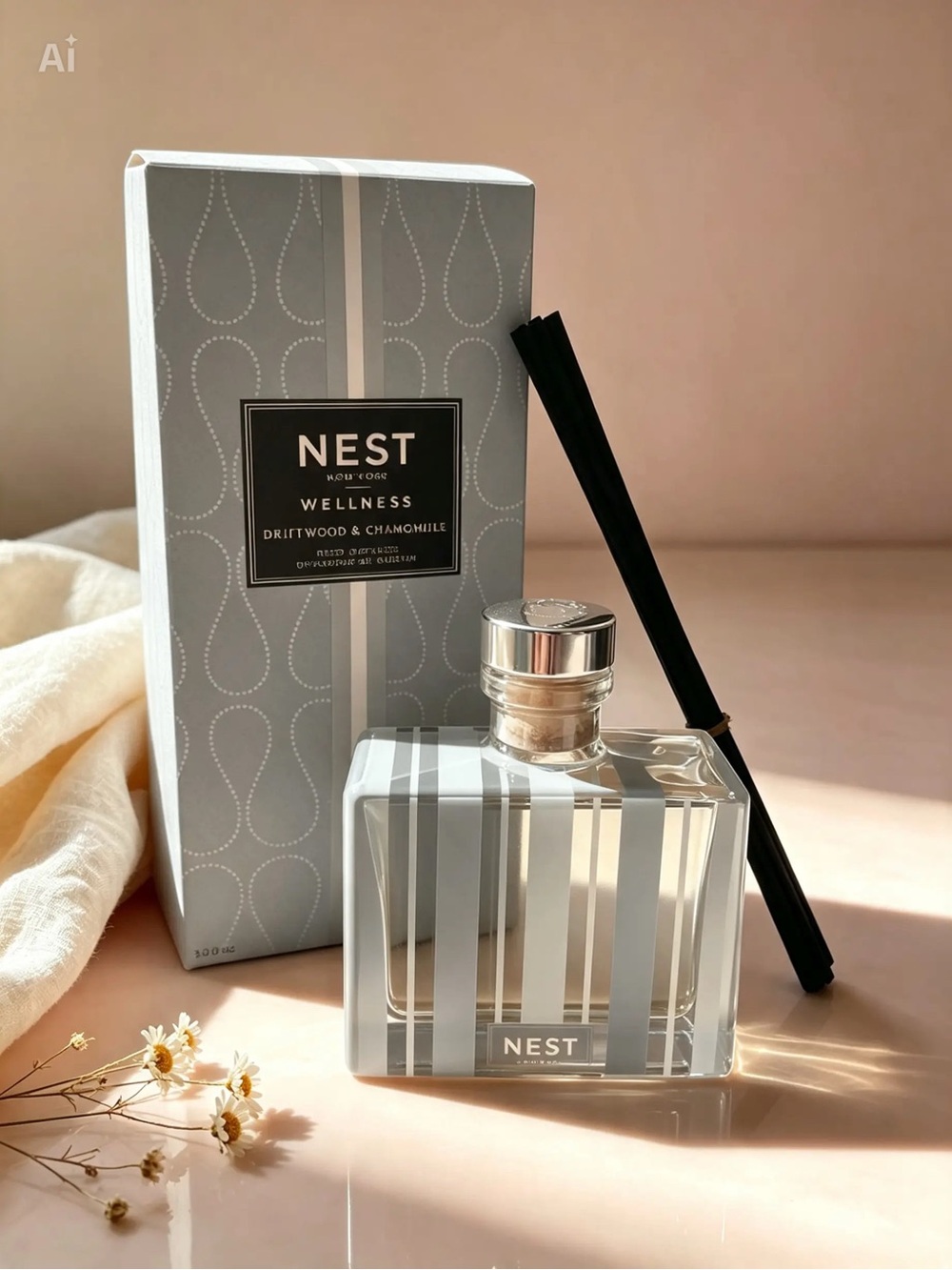 NEST Fragrances Wellness Driftwood & Chamomile Reed Diffuser - 175ml BNIB